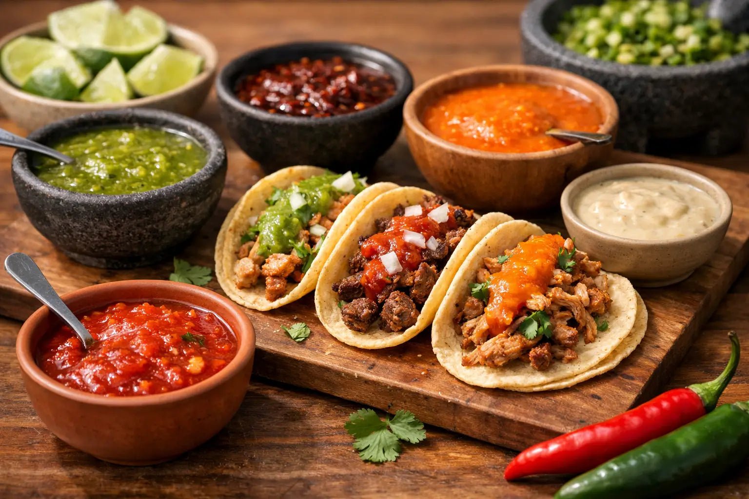Guía de salsas para tacos que sí combinan - Salsas Trucho