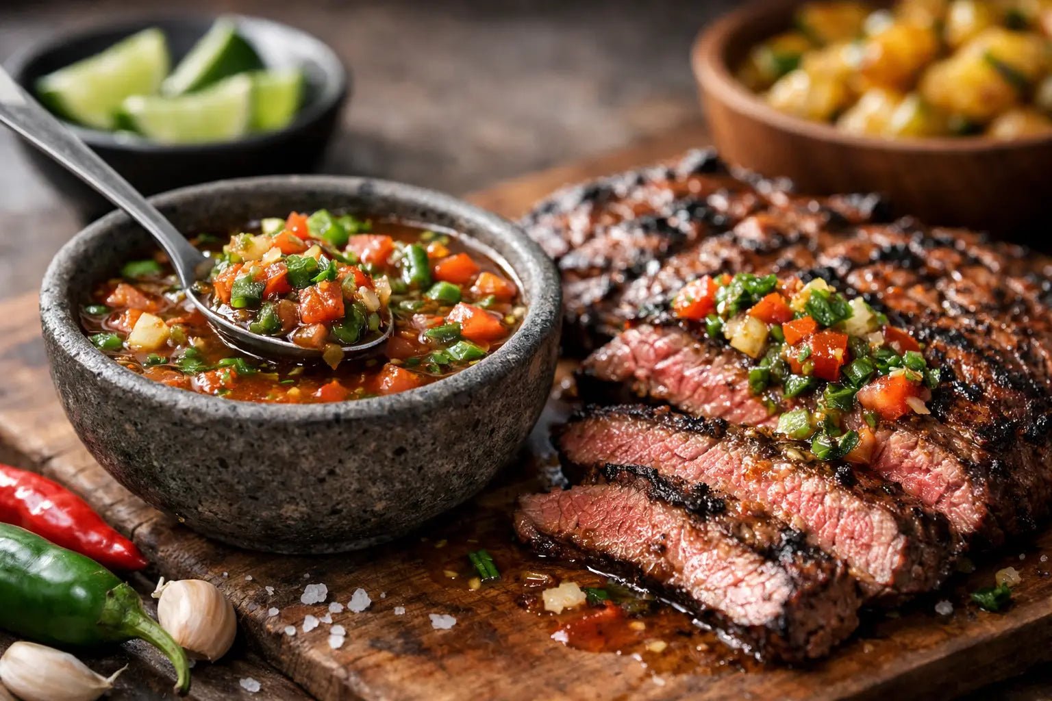 Salsa gourmet para carne asada que cambia todo - Salsas Trucho