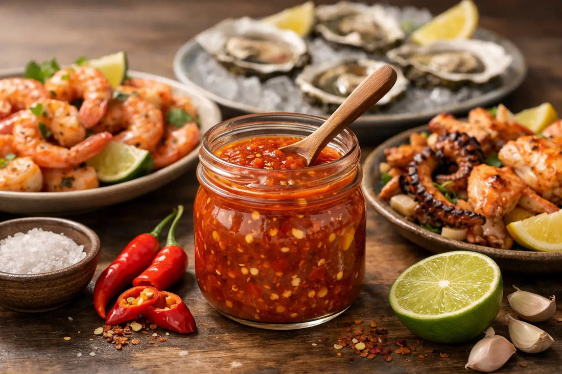 Salsa para mariscos picante que honra el mar - Salsas Trucho