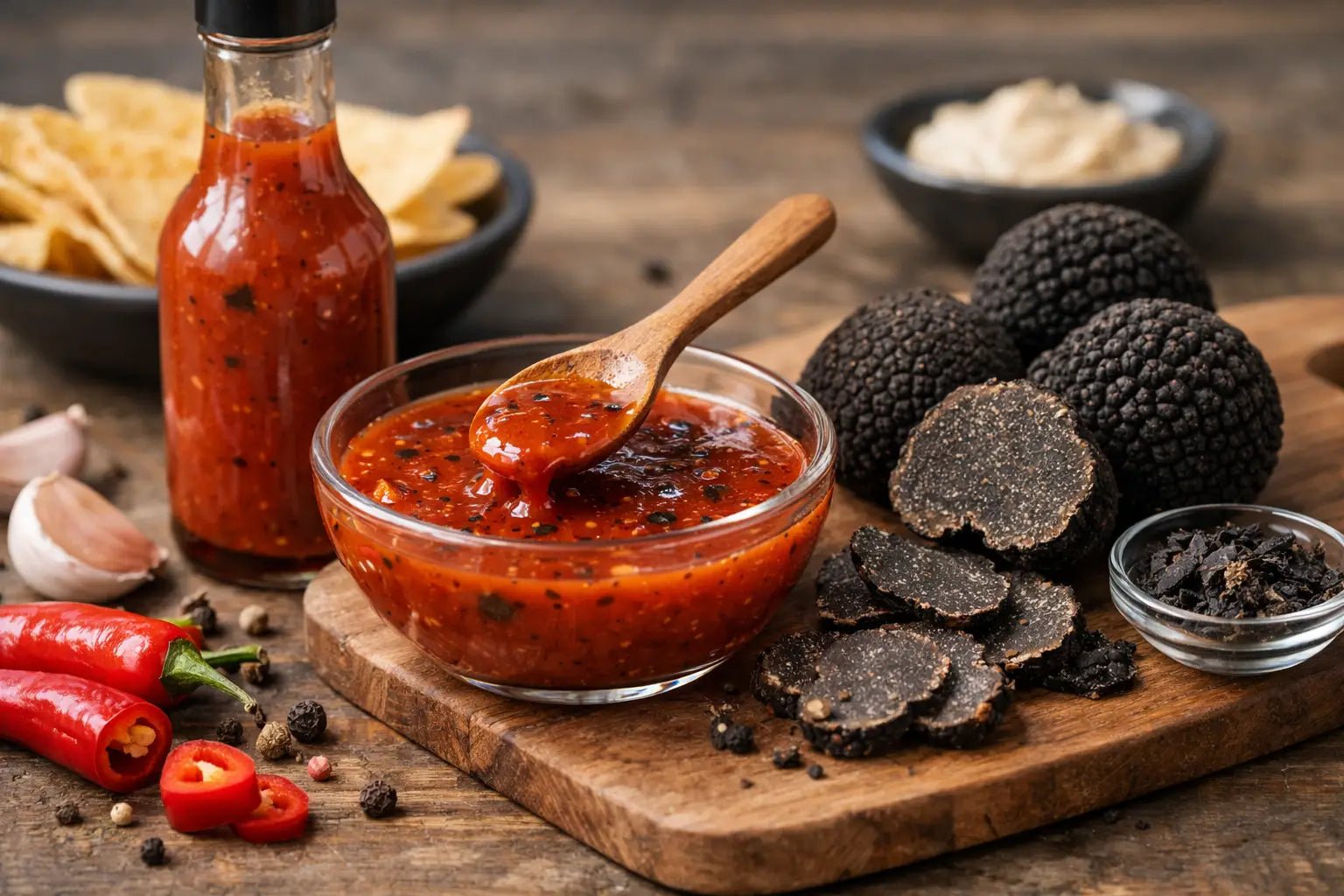 Salsa picante con trufa negra: cómo se disfruta - Salsas Trucho