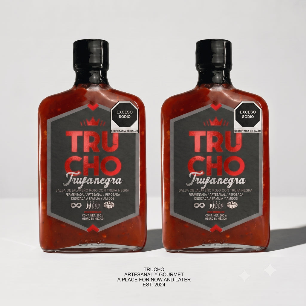 Salsa Clásica Trufada Jalapeño Rojo 2 piezas | Premium Gourmet Trufa Negra
