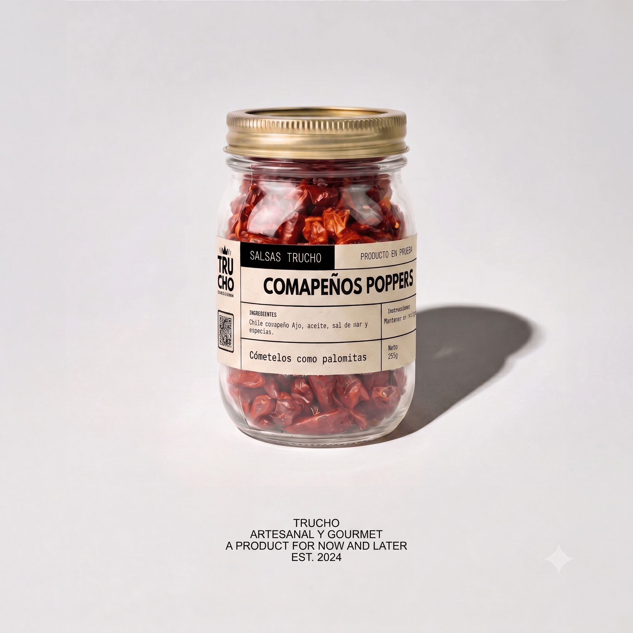 Comapeño Palomitas | Chiles de Comapa (VER) Ajo, Especias & Sal de Mar | Chiles raros - Salsas Trucho