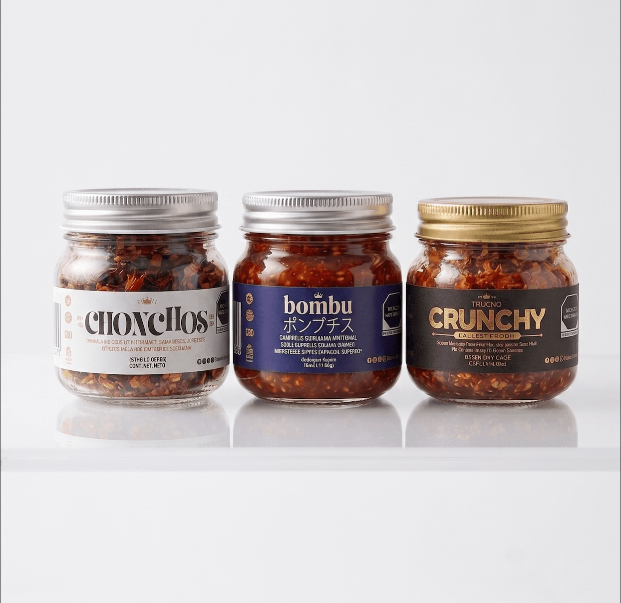 Gourmet Bundle Trucho 3 | Kit 3 Salsas Artesanales Premium | Conchos, Crunchy & Bombu - Salsas Trucho