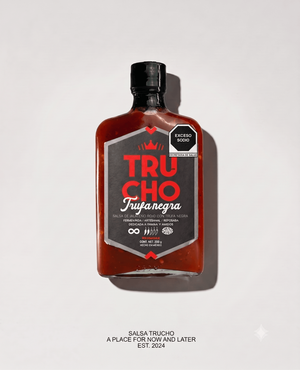 Salsa Clásica Trufada Jalapeño Rojo | Premium Gourmet Trufa Negra - Salsas Trucho