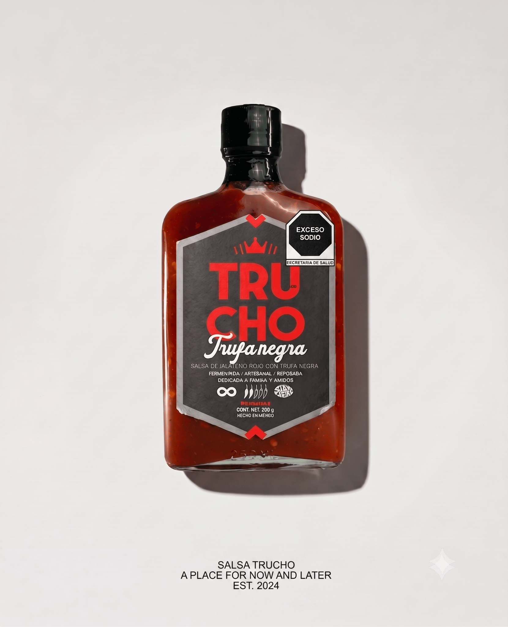 Salsa Clásica Trufada Jalapeño Rojo | Premium Gourmet Trufa Negra - Salsas Trucho